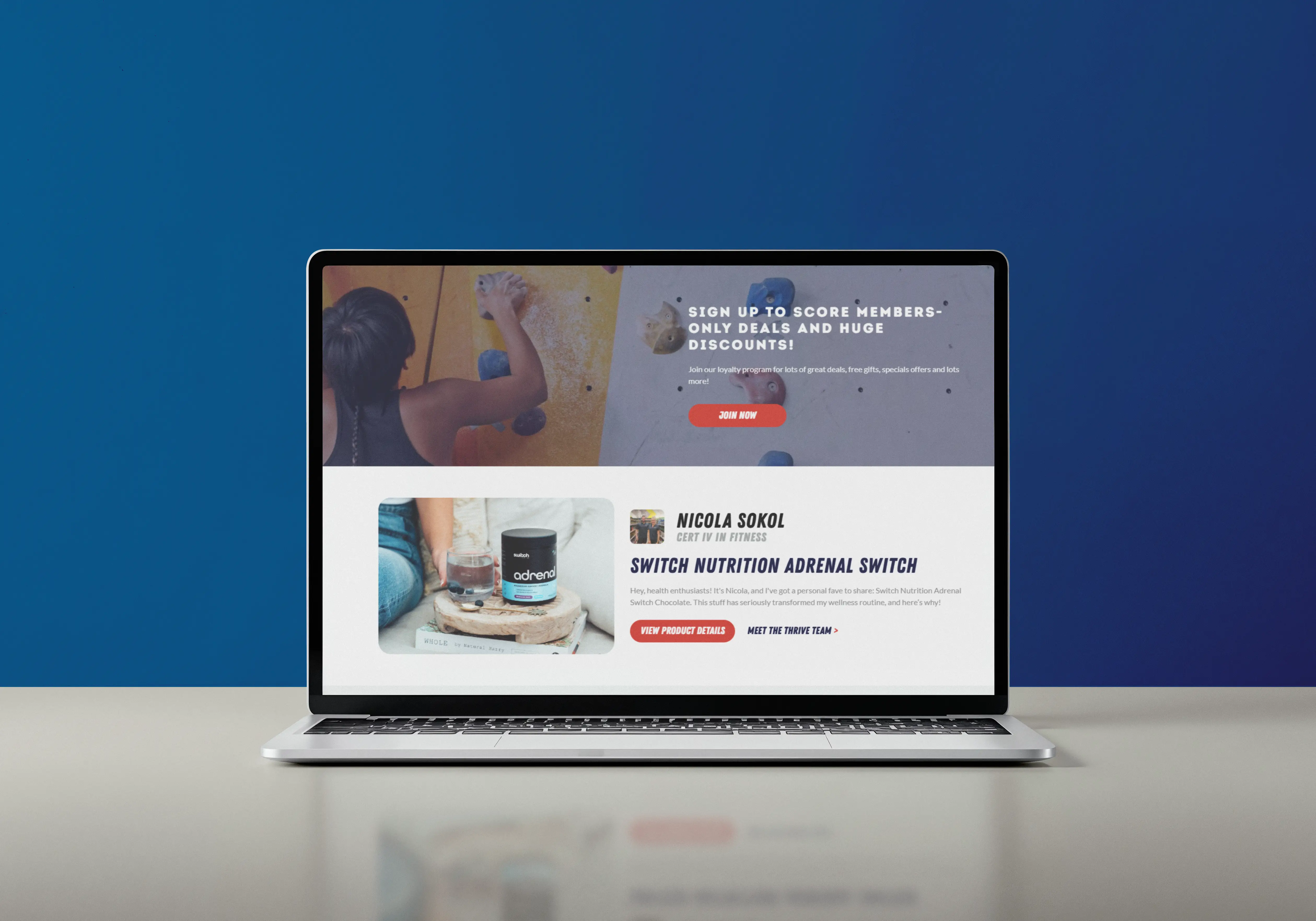 Elevé Fashion website on laptop screen with warm lighting