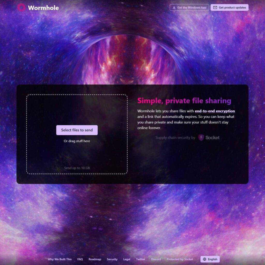 WeTransfer Alternative - Wormhole